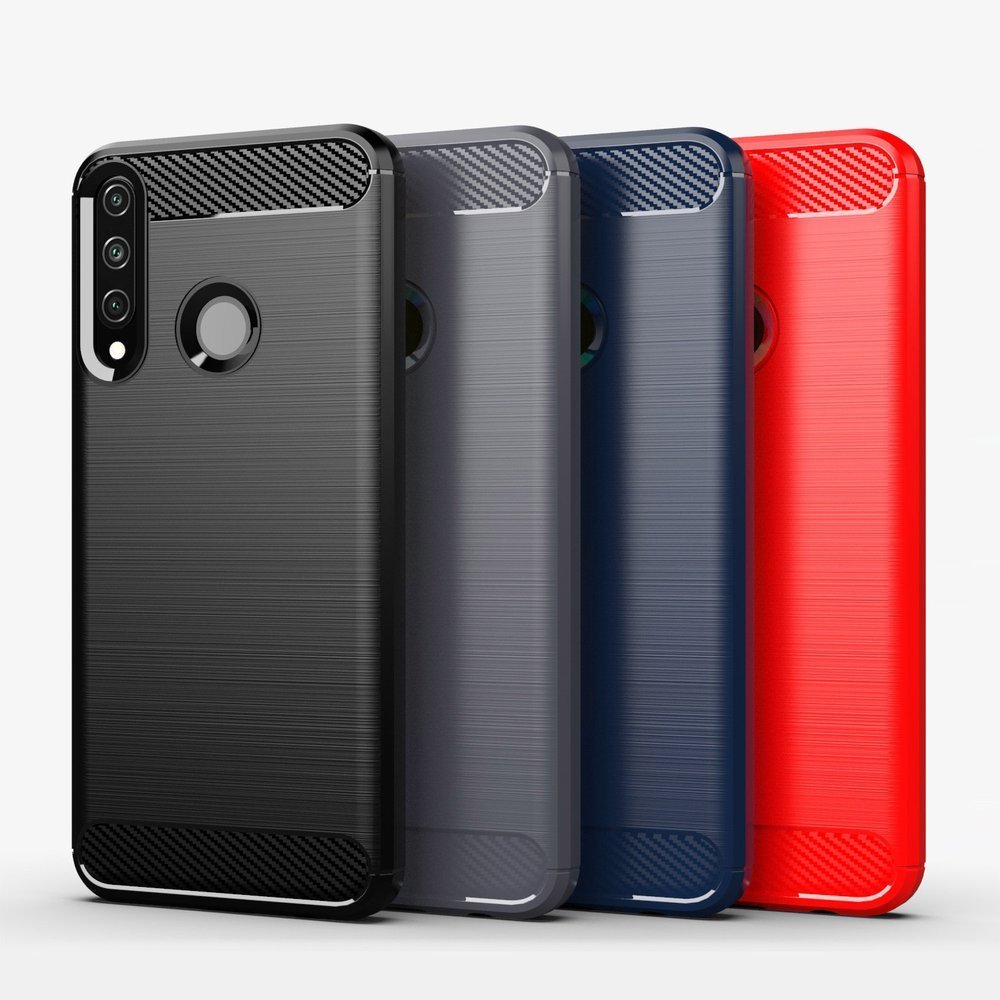 Hurtel - Carbon Flexible TPU skal till Huawei Y6p - Blå