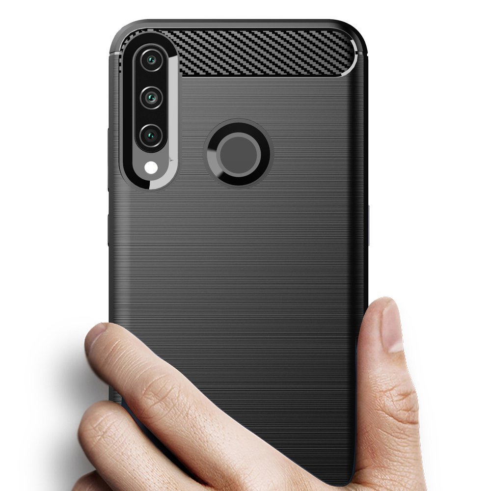 Hurtel - Carbon Flexible TPU skal till Huawei Y6p - Blå