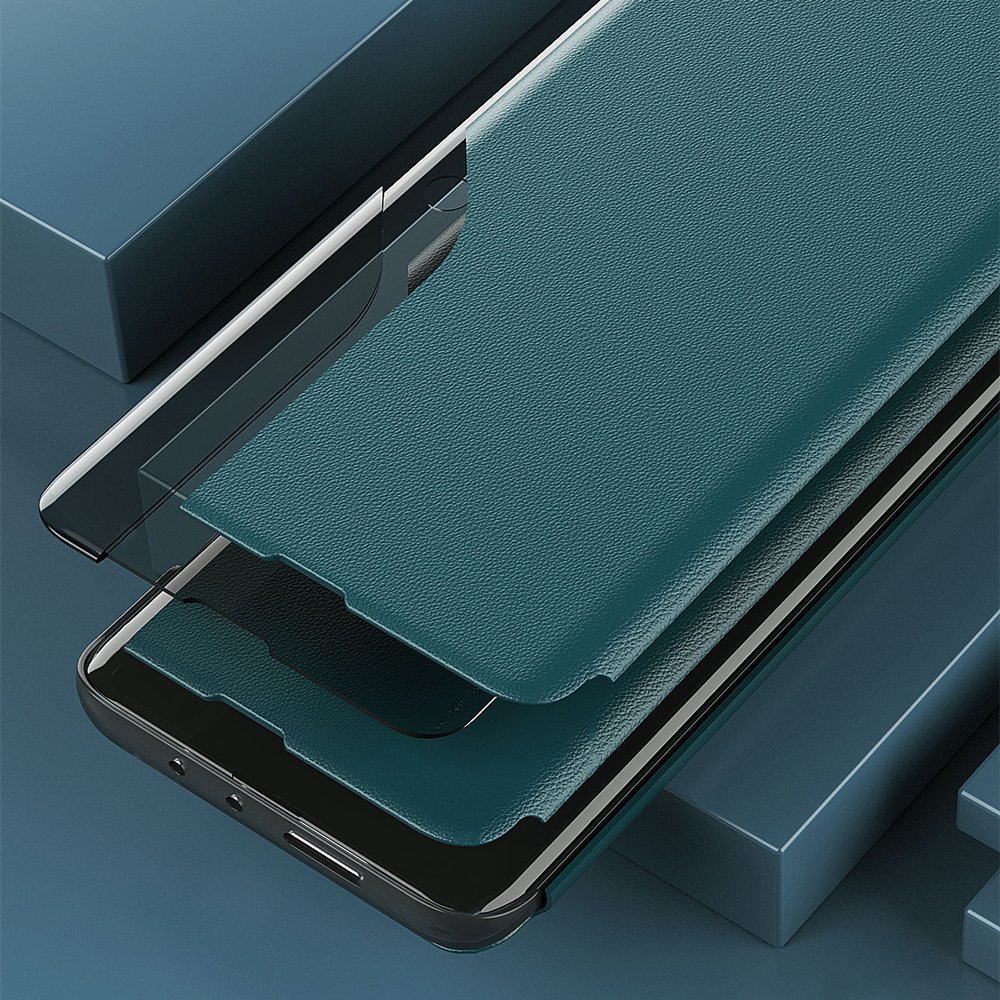 Ruhtel - Eco Läder View Case till Samsung Galaxy S21 5G - Svart