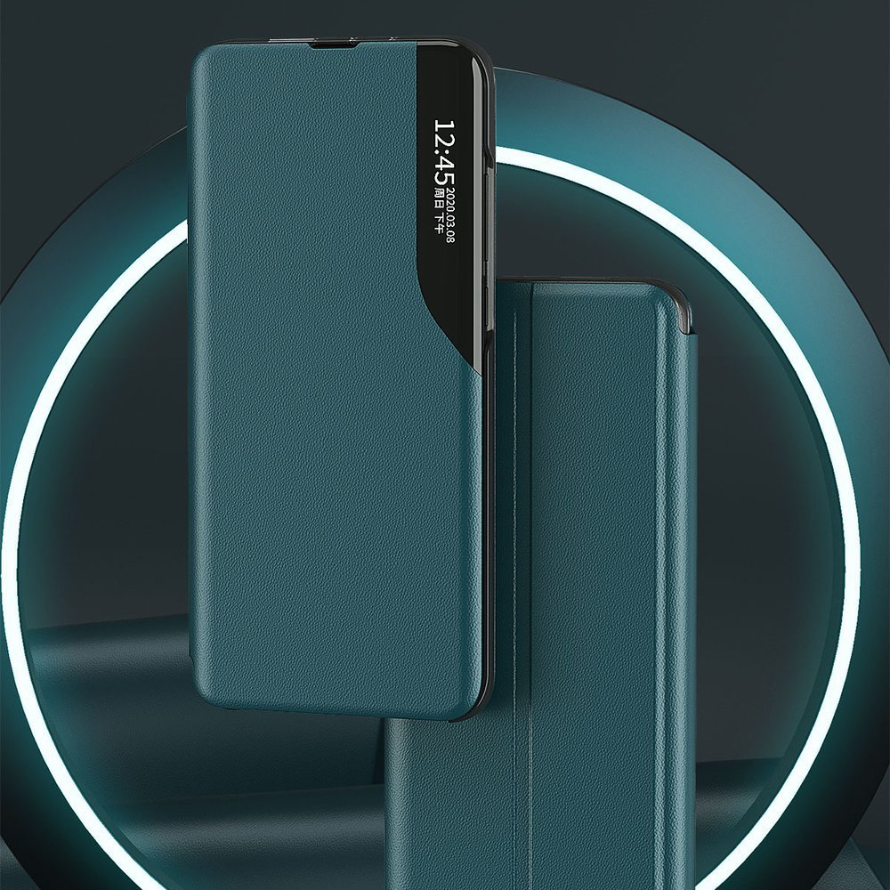 Ruhtel - Eco Läder View Case till Samsung Galaxy S21 5G - Svart