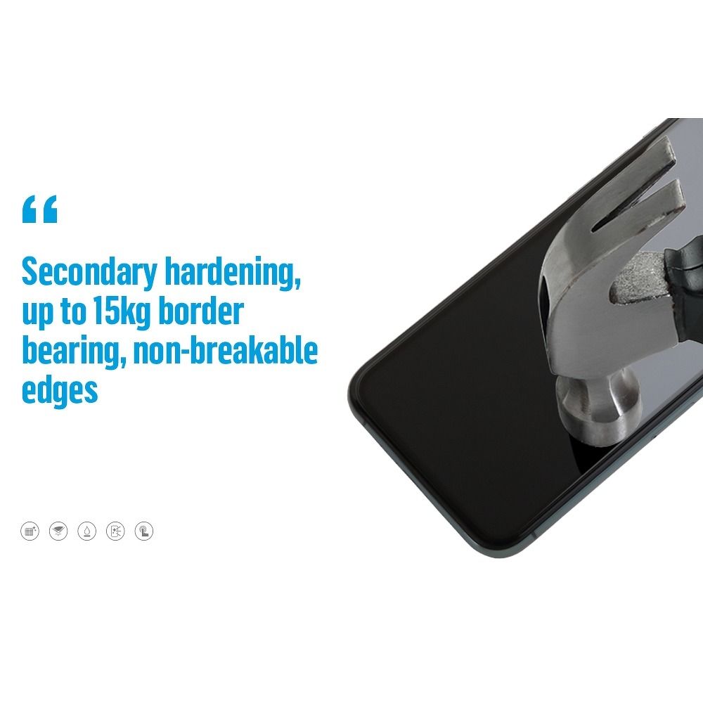 BlueO - 5D Mr. Monkey Härdat Glas till Huawei P40 Lite E Svart