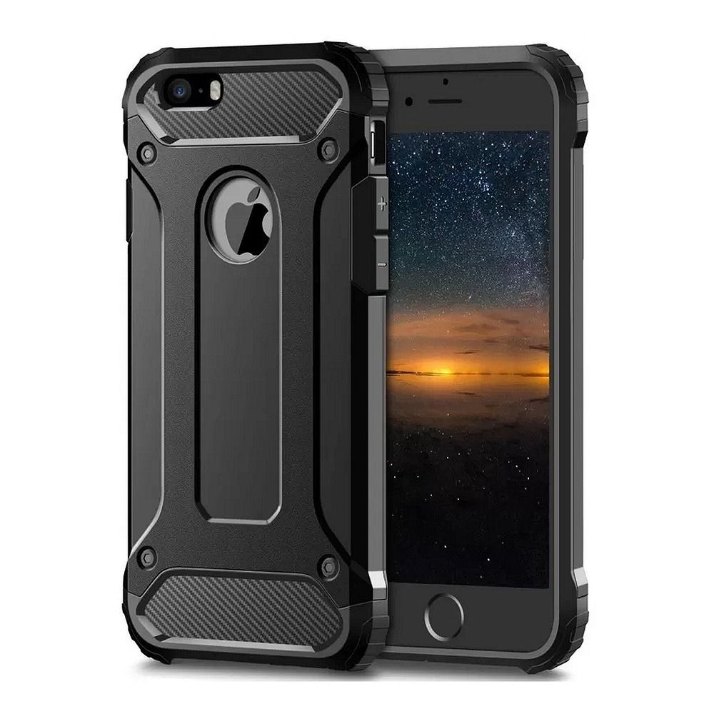 Forcell - iPhone 5/5S/SE Skal Forcell Armor Hårdplast - Svart