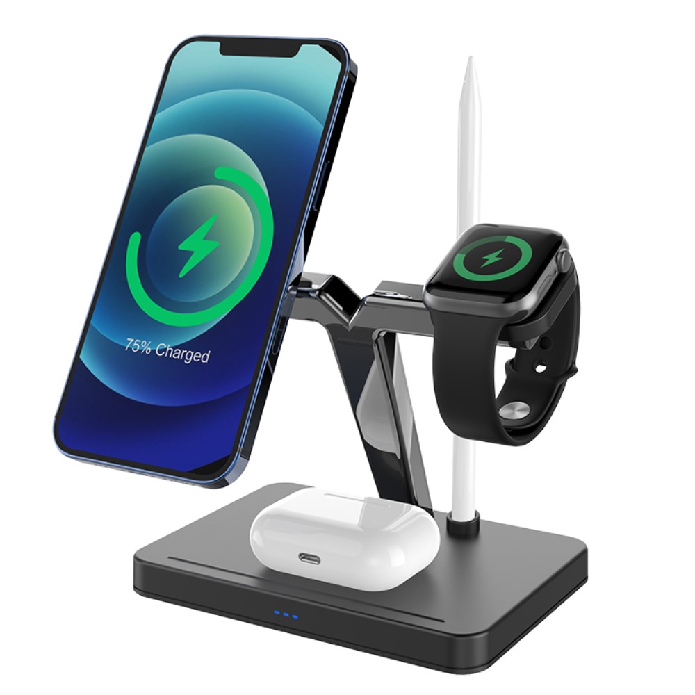 A-One Brand - 4in1 Magsafe Trådlös laddare iPhone - Apple Watch - AirPods - Apple Pencil
