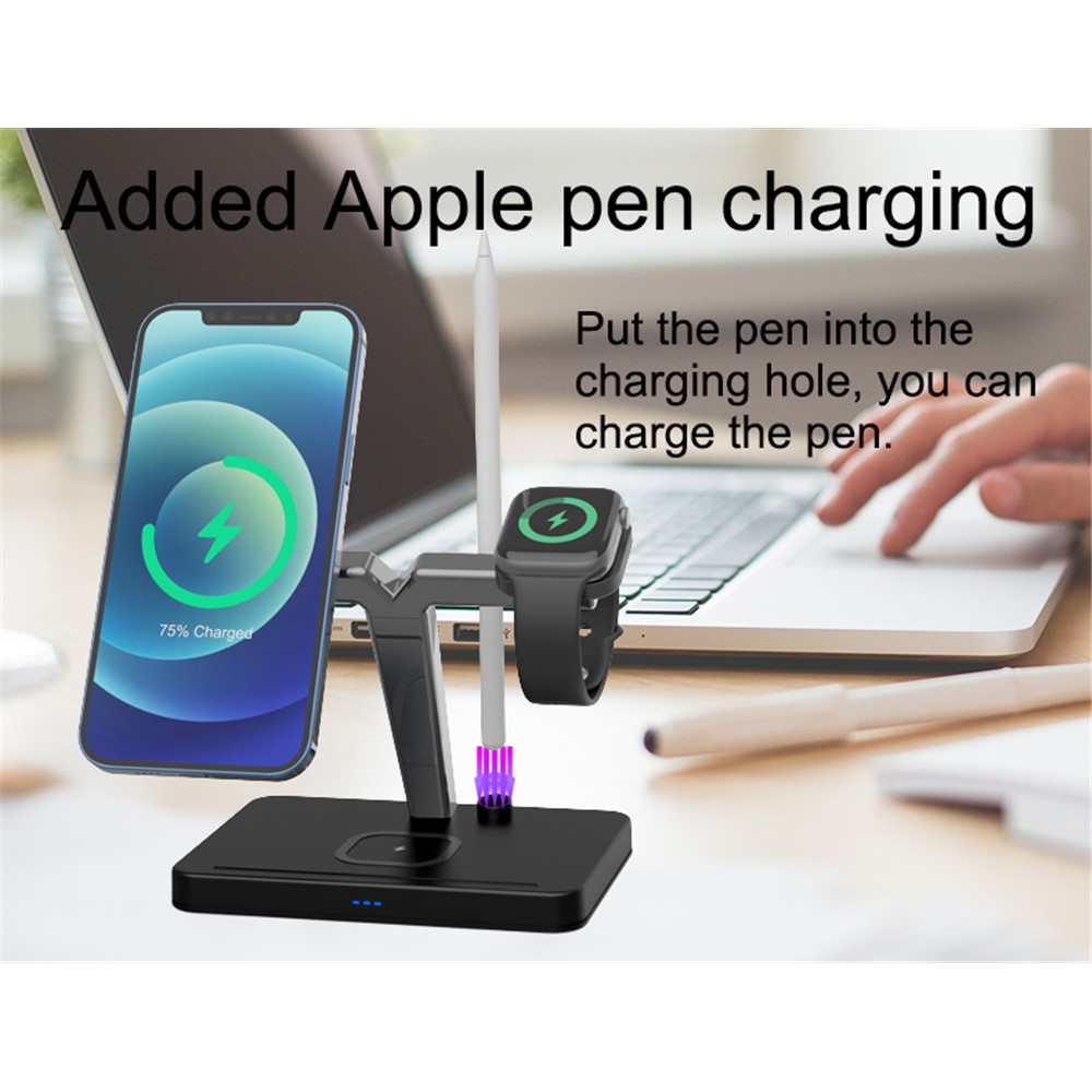 A-One Brand - 4in1 Magsafe Trådlös laddare iPhone - Apple Watch - AirPods - Apple Pencil