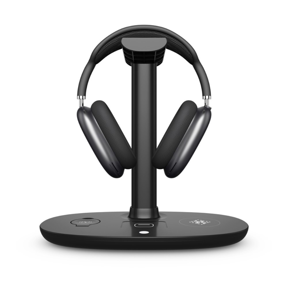 A-One Brand - 4in1 Trådlös laddare iPhone - Apple Watch - AirPods - Headsethållare