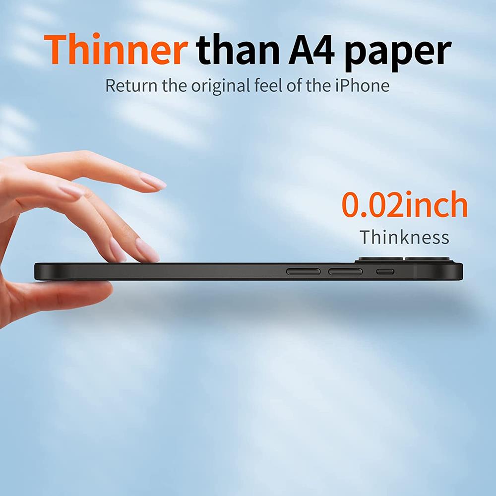 Boom - BOOM Zero iPhone 14 Skal Ultra Slim - Frosty Svart
