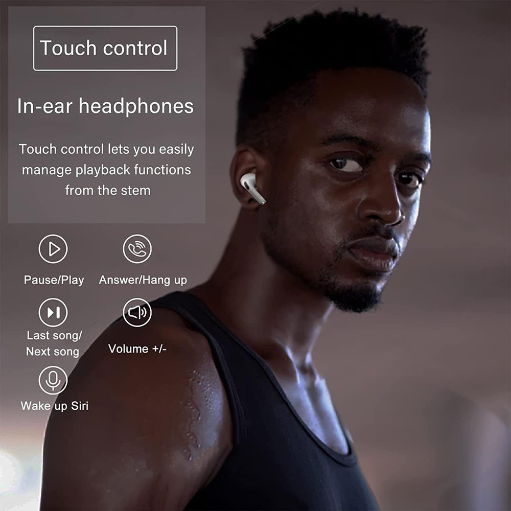 OEM - BoomPods 3 - Hörlurar med Touch och Trådlös Laddning - Bluetooth