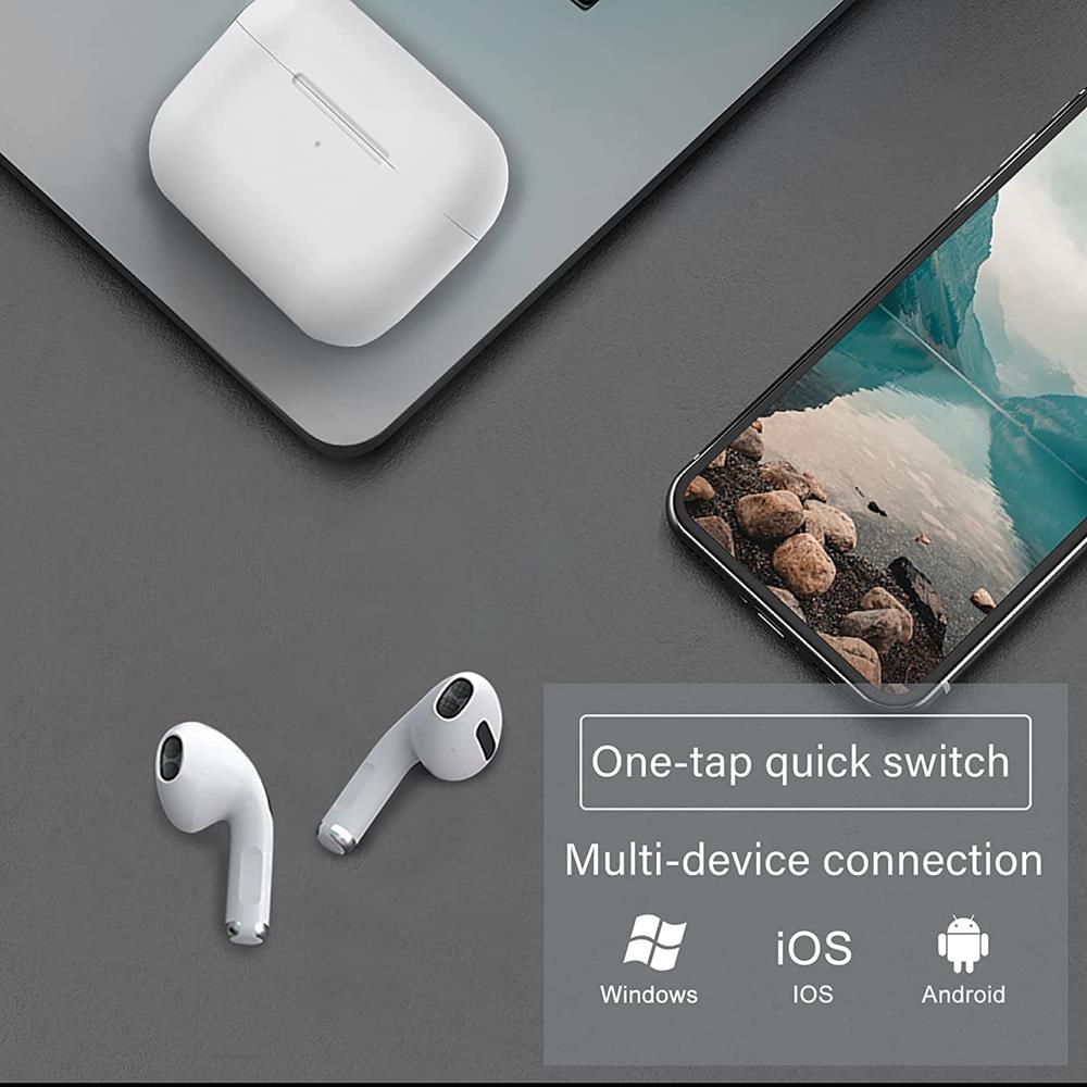 OEM - BoomPods 3 - Hörlurar med Touch och Trådlös Laddning - Bluetooth
