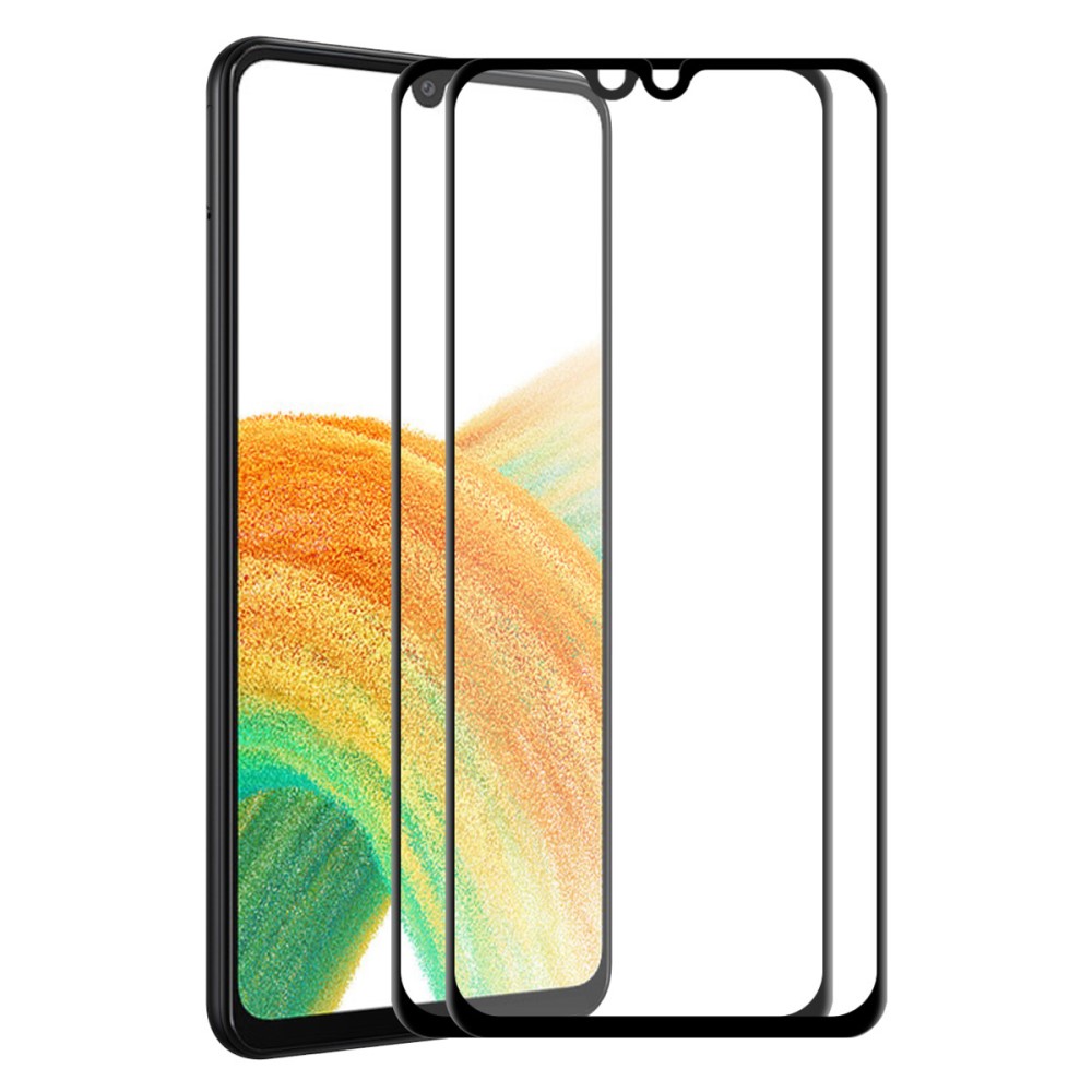 [-PACK] Härdat Glas Skärmskydd Samsung Galaxy A G - Svart