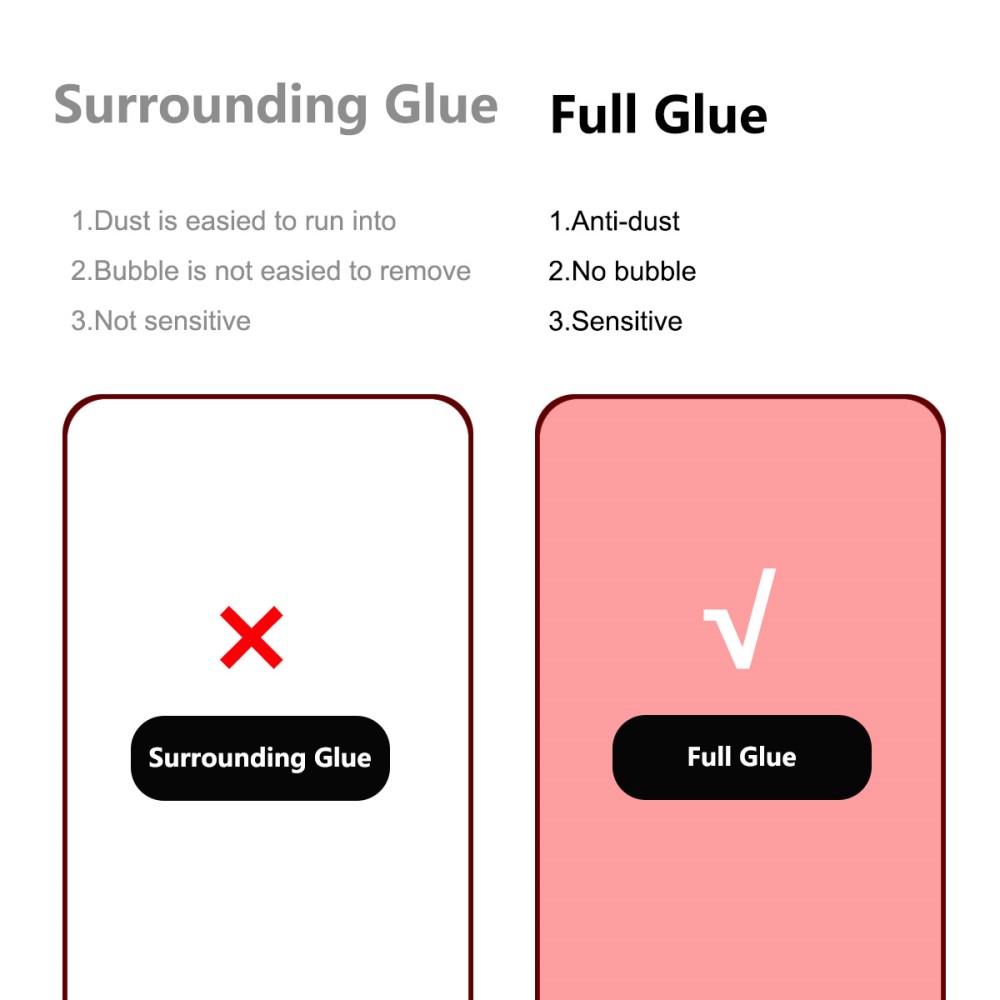 A-One Brand - [2-PACK] Full Glue Hrdat glas Galaxy S22 Plus Skrmskydd - Svart
