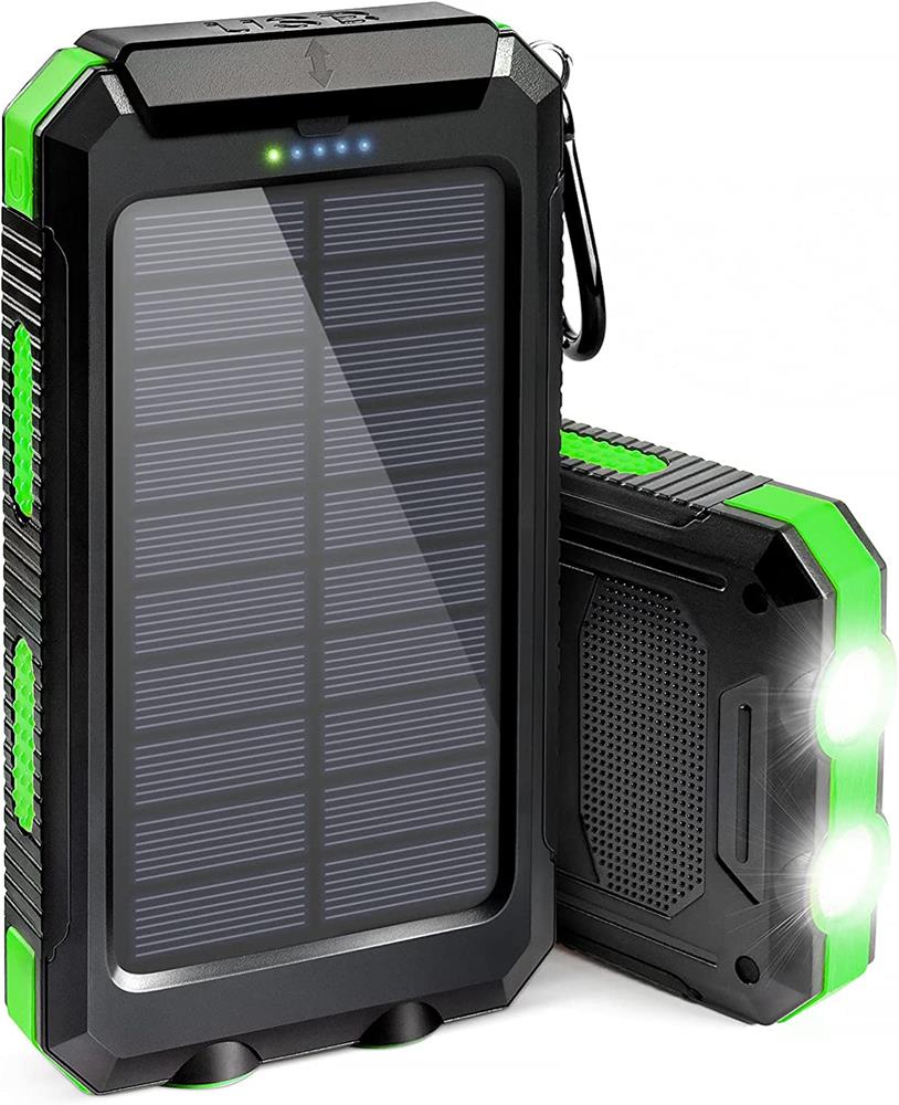 OEM - Outdoor Powerbank Solcellsladdare - 20000 mAh - Grön
