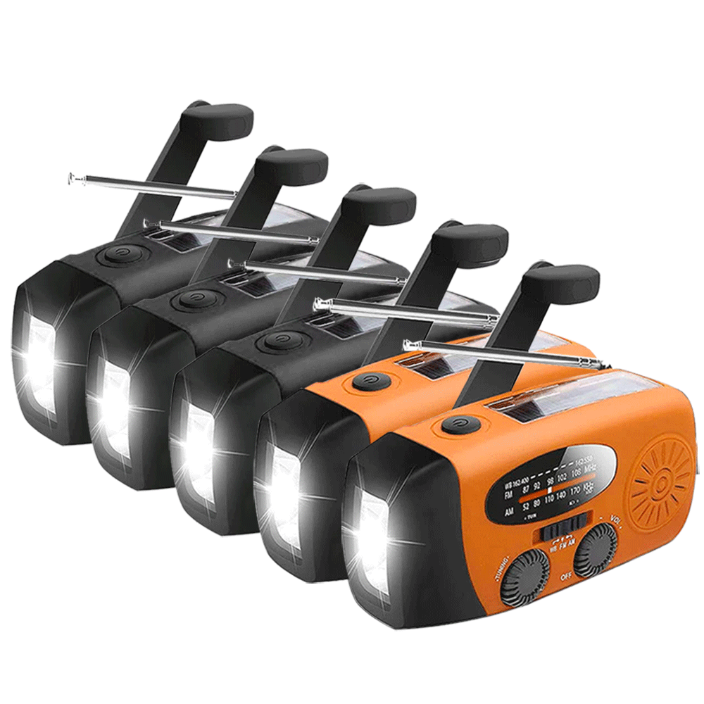 UTGATT1 - [5 PACK] Vevradio 2000mAh Powerbank, Ficklampa - 2 Orange 3 Svart