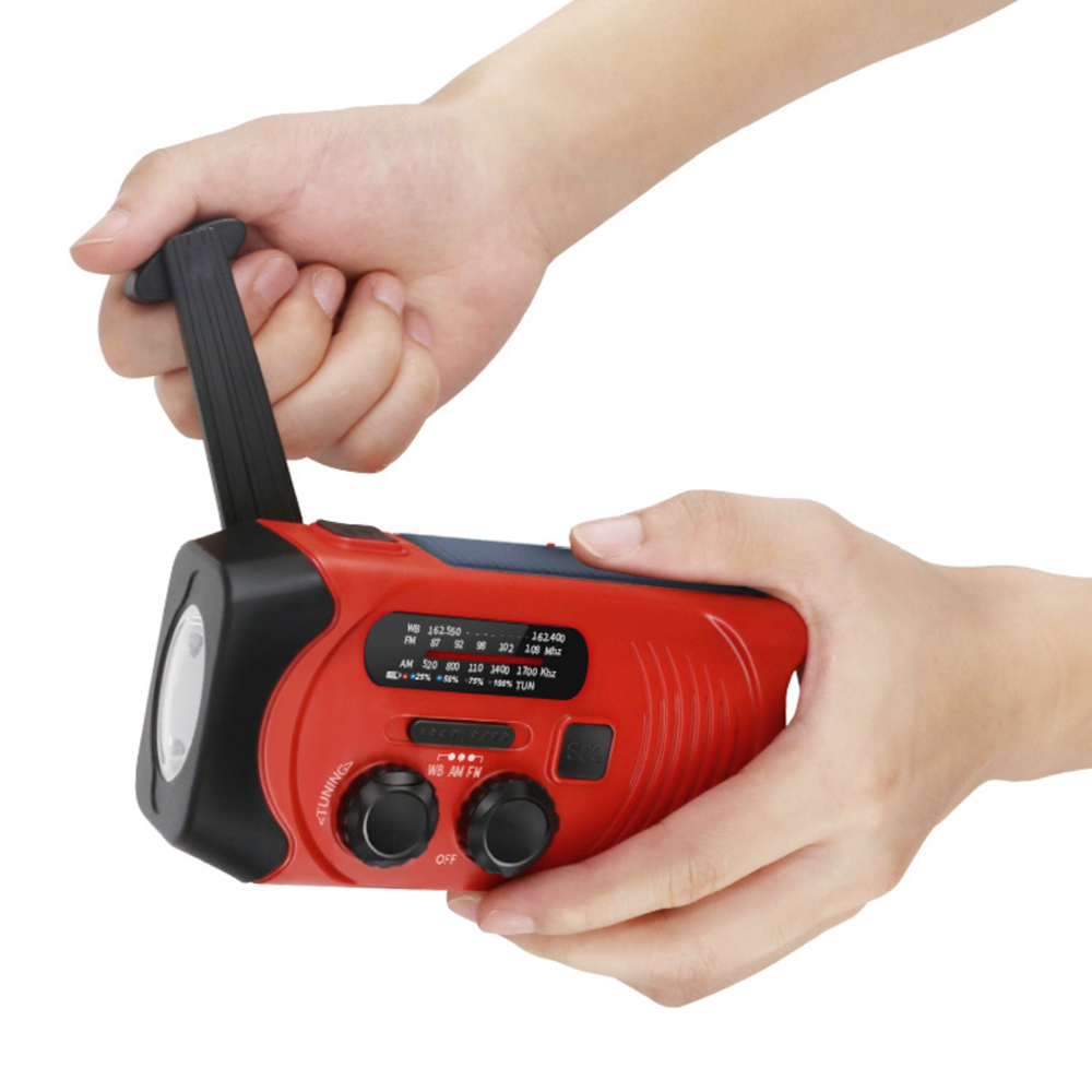 A-One Brand
Vevr-adio med Solceller, Ficklampa och 2000mAh Powerbank - Grön