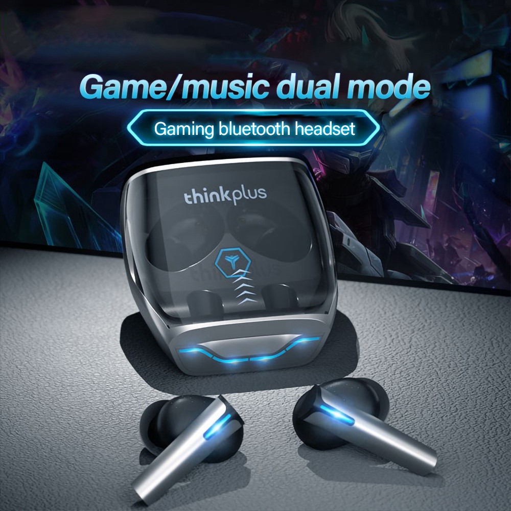 Lenovo - LENOVO XG02 TWS Thinkplus Gaming Bluetooth Trådlösa Hörlurar - Svart