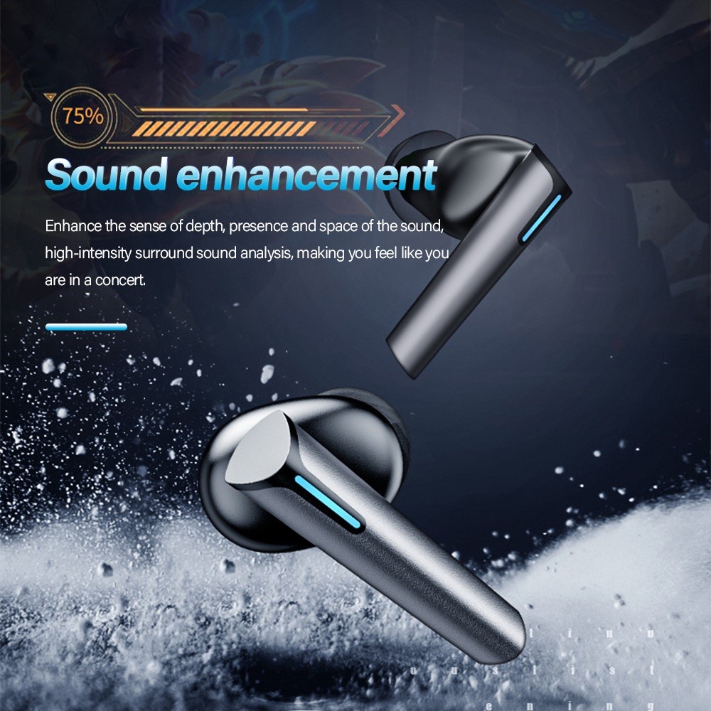 Lenovo - LENOVO XG02 TWS Thinkplus Gaming Bluetooth Trådlösa Hörlurar - Svart