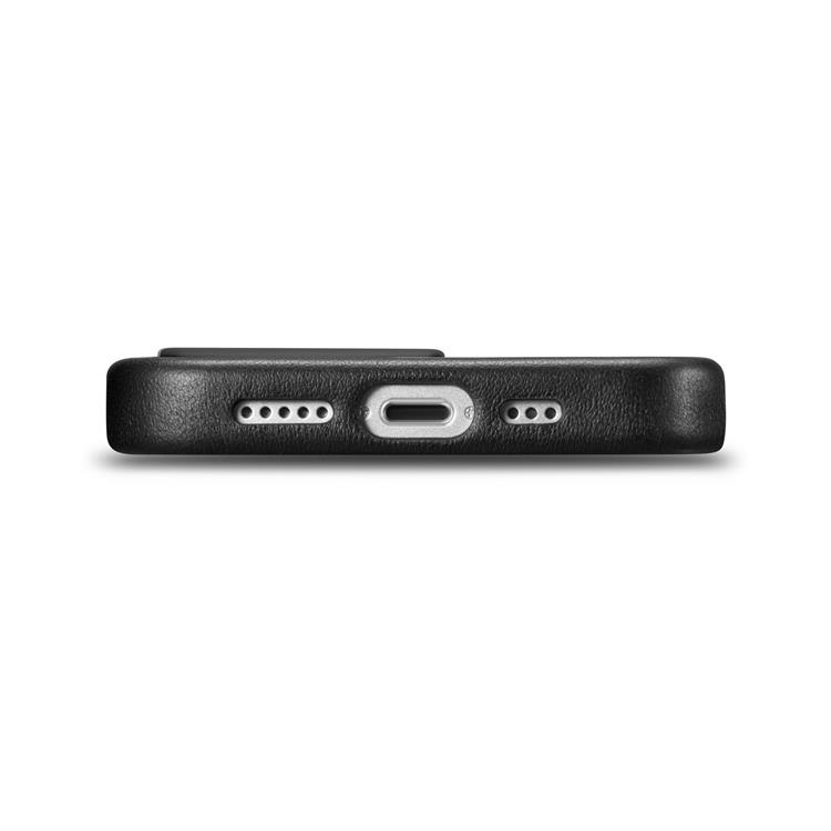 ICARER - iCarer iPhone 14 Pro Skal MagSafe Äkta Läder - Svart
