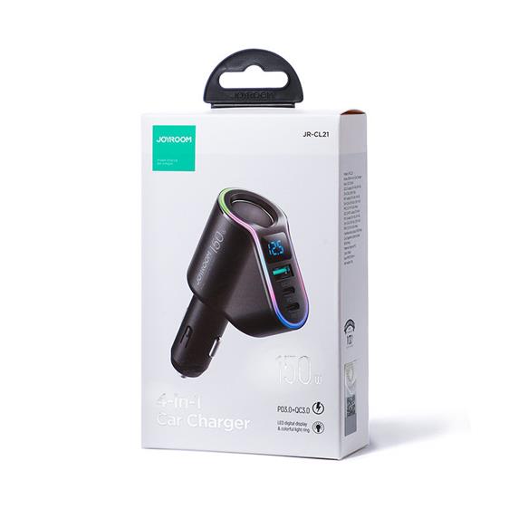 Joyroom - [4in1] Joyroom Billaddare Fast USB-C/USB-A 150 W - Svart