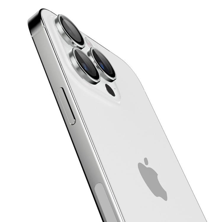 Spigen - [2-Pack] Spigen iPhone 14 Pro/14 Pro Max Linsskydd i Härdat Glas - Silver