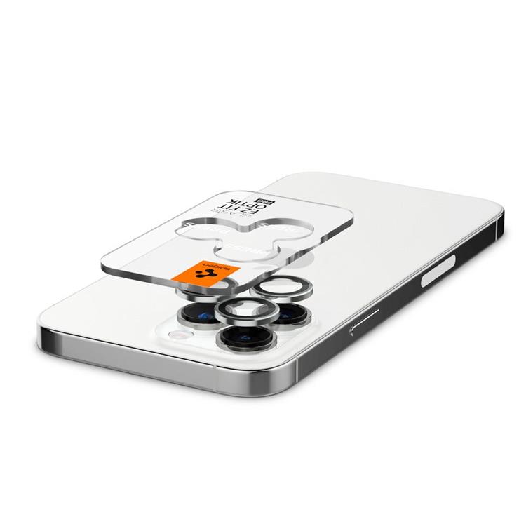 Spigen - [2-Pack] Spigen iPhone 14 Pro/14 Pro Max Linsskydd i Hrdat Glas - Silver