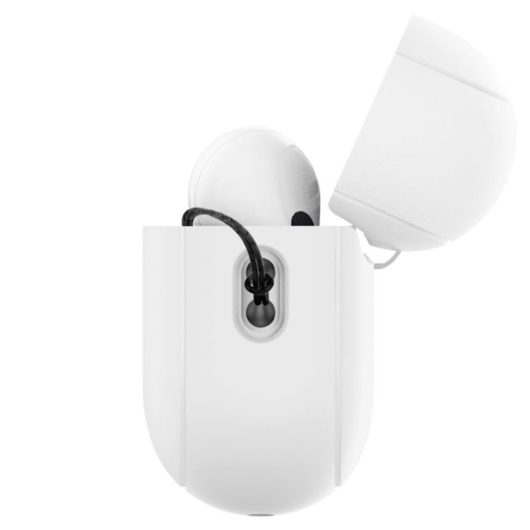 Spigen - Spigen Airpods Pro 1/2 Skal Fit Strap Silicone - Vit/Grå