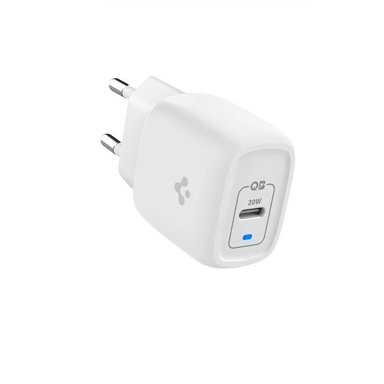 Spigen - Spigen Väggladdare Med USB-C Till Lightning Kabel - Vit