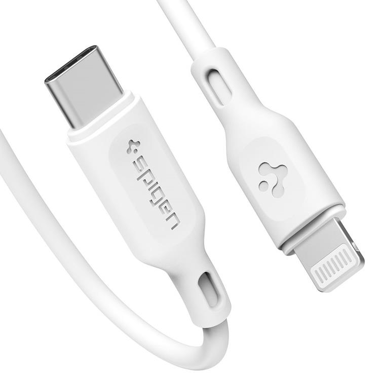 Spigen - Spigen Väggladdare Med USB-C Till Lightning Kabel - Vit