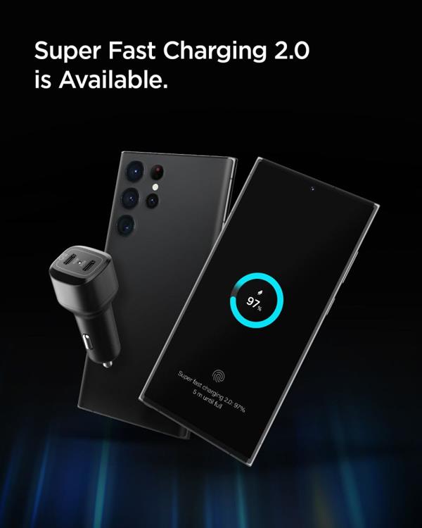 Spigen - Spigen Billaddare 2 Port USB-C PC2200 - Svart
