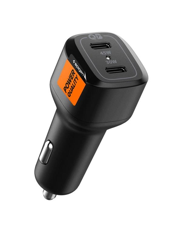 Spigen - Spigen Billaddare 2 Port USB-C PC2200 - Svart