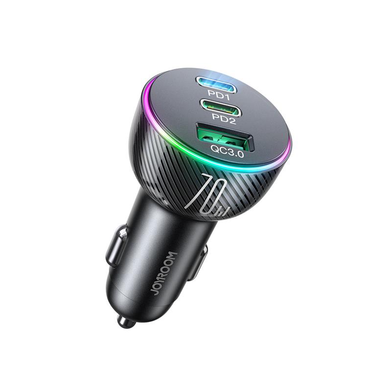 Joyroom - Joyroom Billaddare 3-Ports USB/2x USB-C - Svart