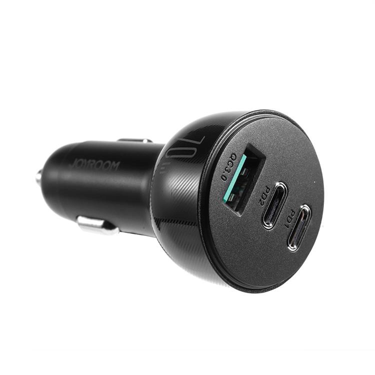 Joyroom - Joyroom Billaddare 3-Ports USB/2x USB-C - Svart