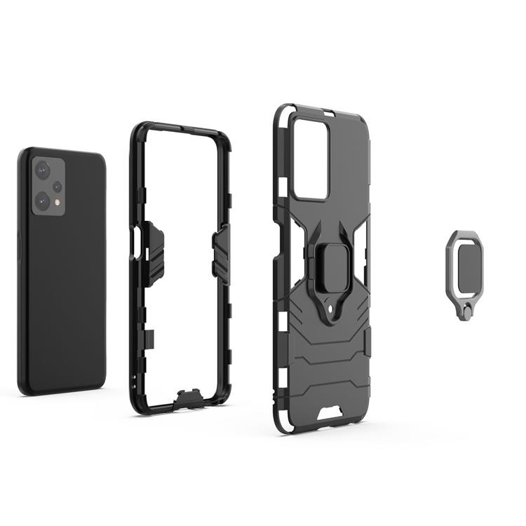 A-One Brand - Realme 9/9 Pro/9 Pro Plus Skal Ring Armor - Svart
