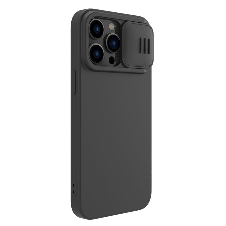 Nillkin - Nillkin iPhone 14 Pro Max Skal Magsafe CamShield Silicone - Svart