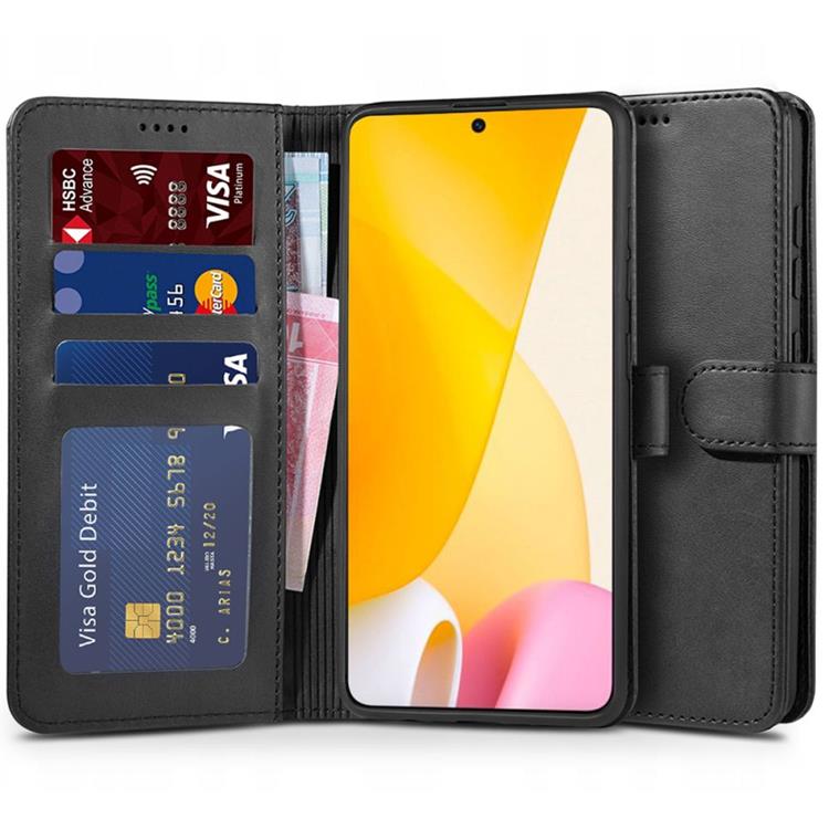 Tech-Protect - Tech-Protect Xiaomi 12 Lite Plånboksfodral - Svart