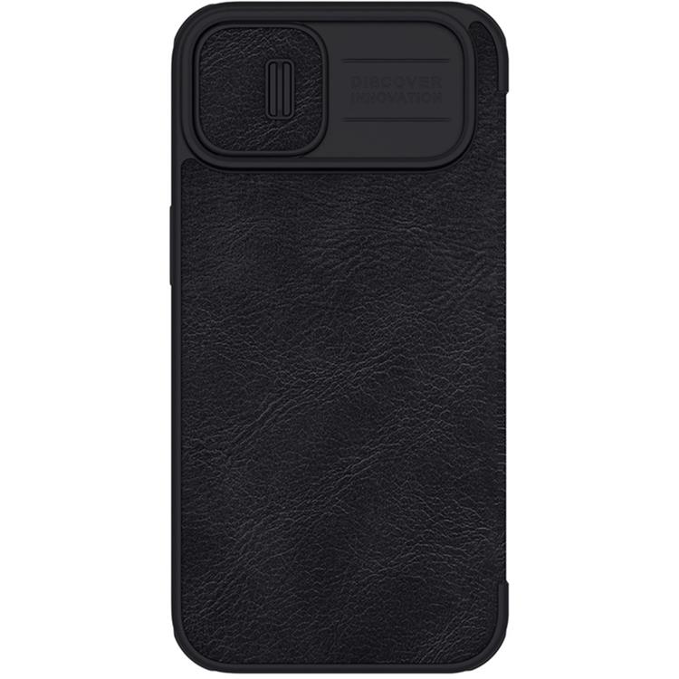 Nillkin - Nillkin iPhone 14 Plånboksfodral Qin Pro Läder - Svart