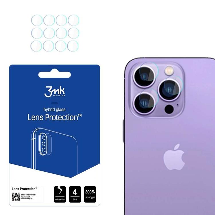 3MK - 3MK iPhone 14 Pro Max/iPhone 14 Pro Linsskydd i Härdat Glas