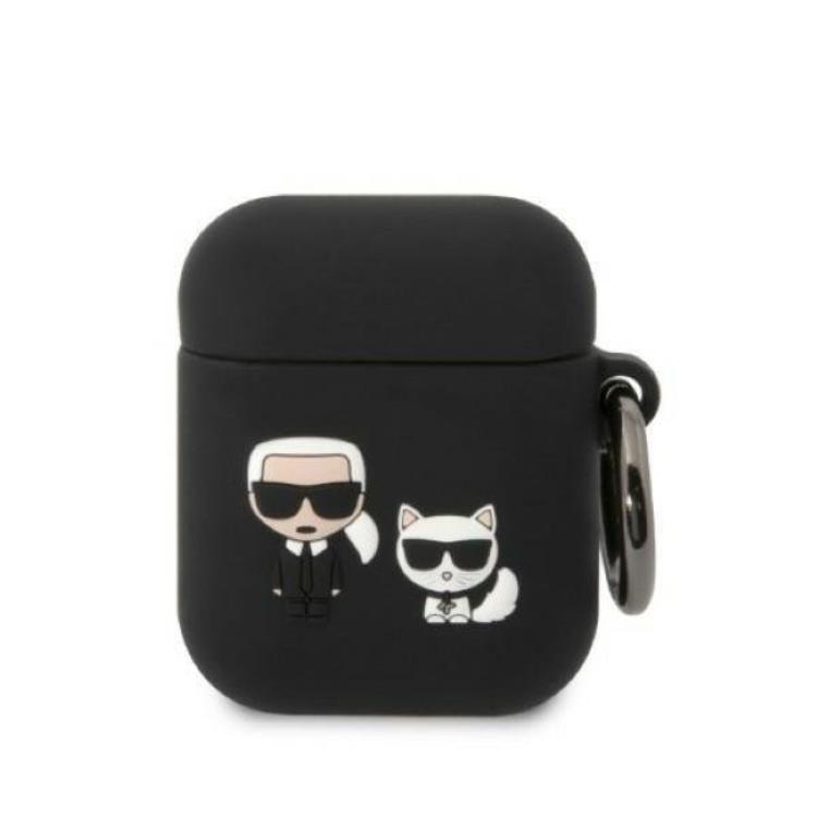 KARL LAGERFELD - Karl Lagerfeld Airpods 1/2 Skal Karl & Choupette - Svart