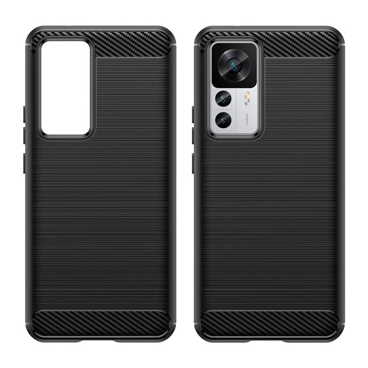 A-One Brand - Xiaomi 12T/12T Pro Skal Carbon Flexible Silicone - Svart