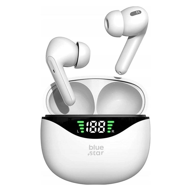 Blue Star Trådlösa In-Ear Hörlurar TWS T60 - Vit