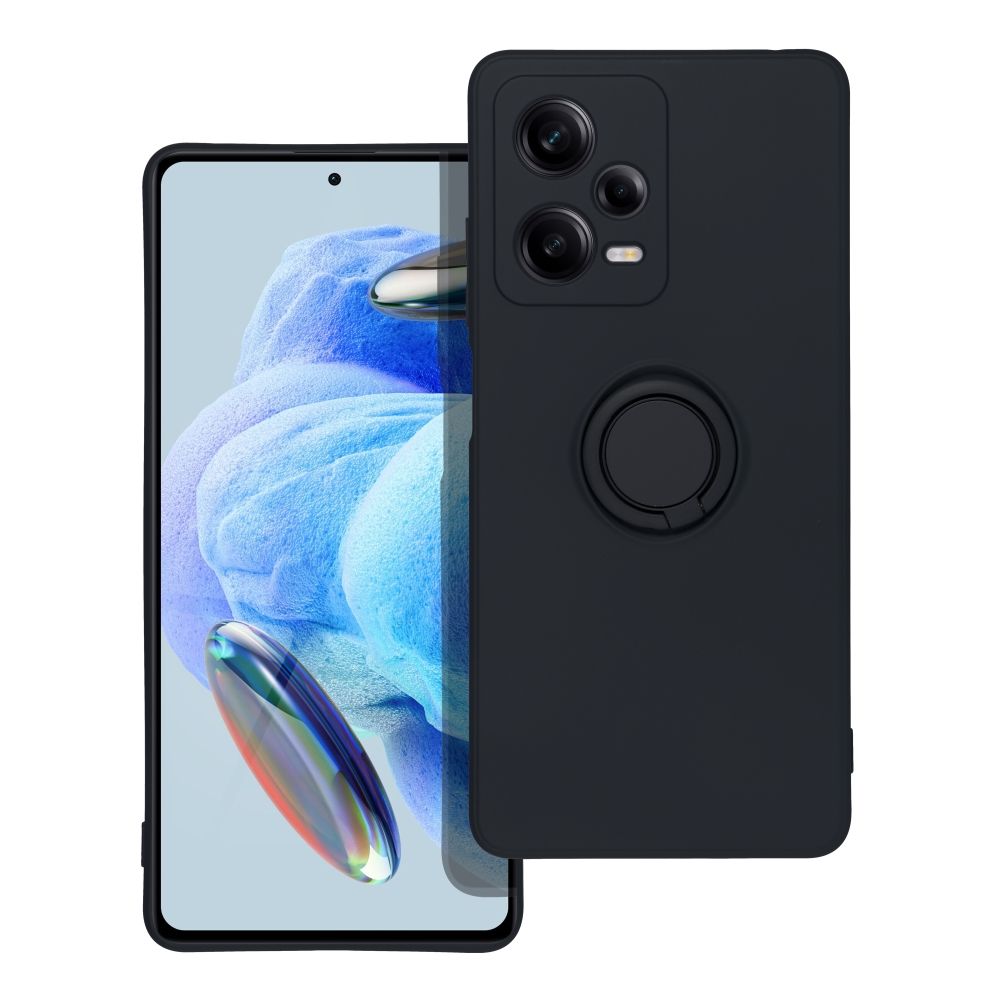 Xiaomi Redmi Note 12 Pro 5G Mobilskal Ringhållare Silikon - Svart