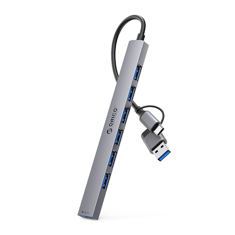 Orico Hubb 1xUSB-A 3.0 6xUSB-A 2.0 - Grå