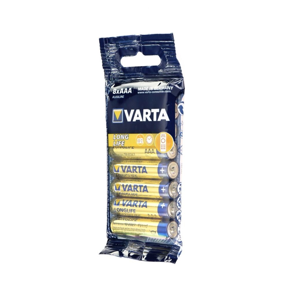 Varta 8-st Alkaliskt Batteri R3 (AAA) Longlife