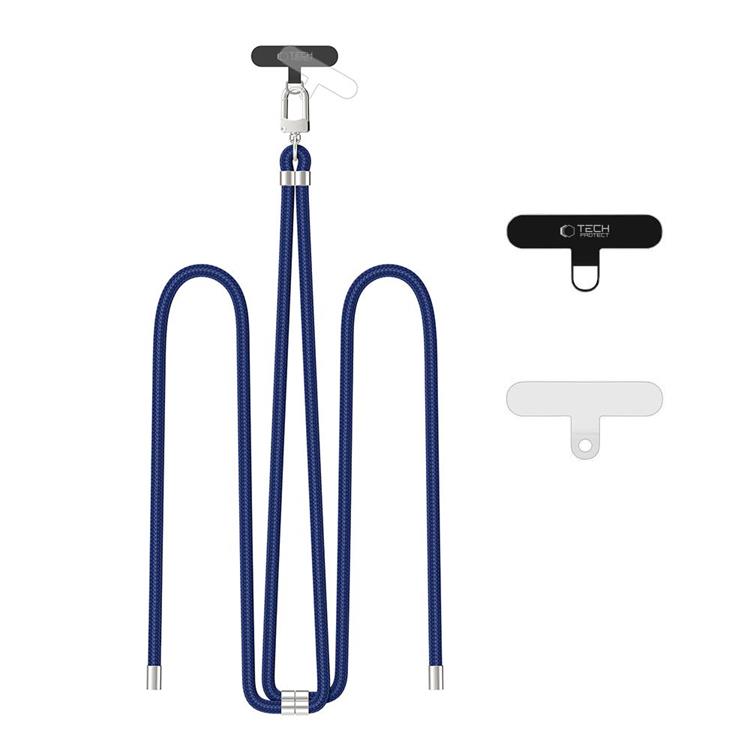 Tech-Protect Mobilrem Crossbody C7S - Marinblå/Silver