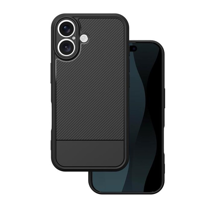 A-One Brand - iPhone 16 Mobilskal Simple Carbon - Svart