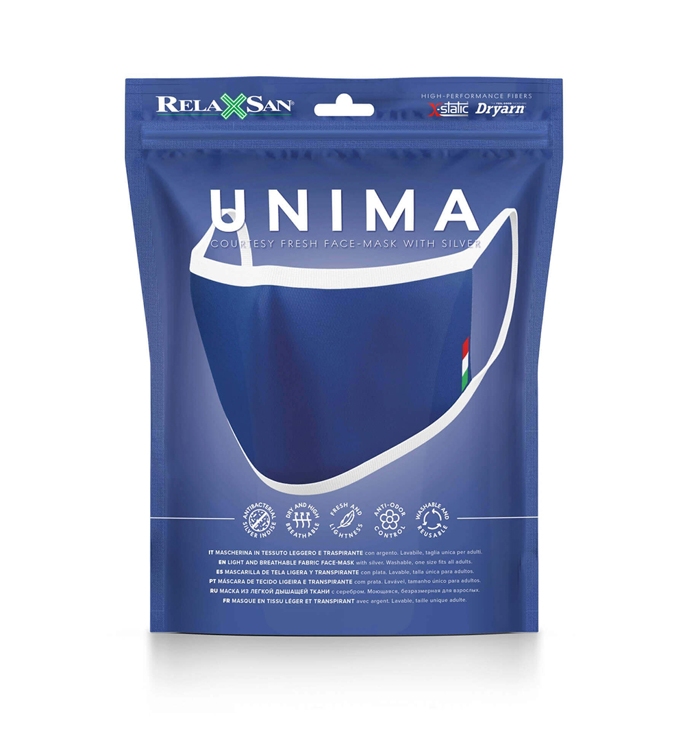 Unima - UNIMA Fresh Mask - Ansiktsmask/ Munskydd i textil Blå/ Vit
