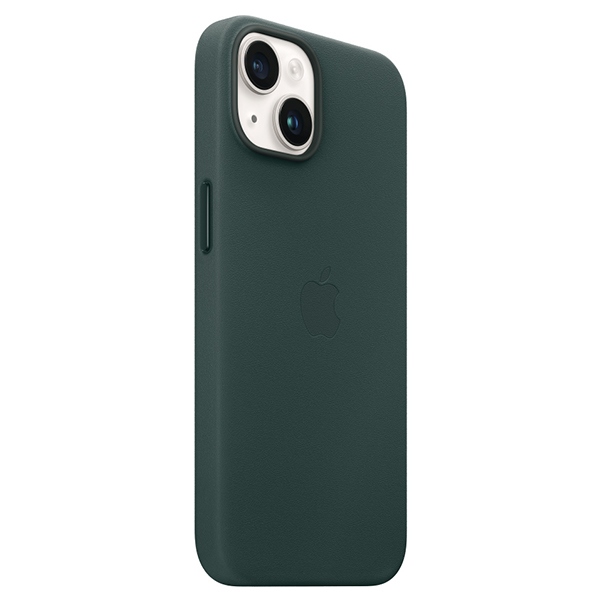 Apple - Apple iPhone 14 Plus/15 Plus Mobilskal MagSafe Läder - Skogsgrön