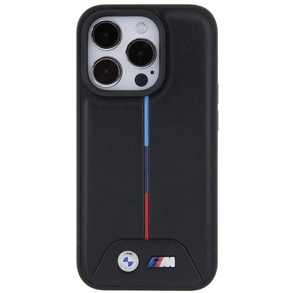 BMW - BMW iPhone 15 Pro Mobilskal MagSafe Quilted Tricolor - Svart