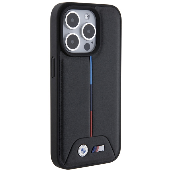 BMW - BMW iPhone 15 Pro Mobilskal MagSafe Quilted Tricolor - Svart