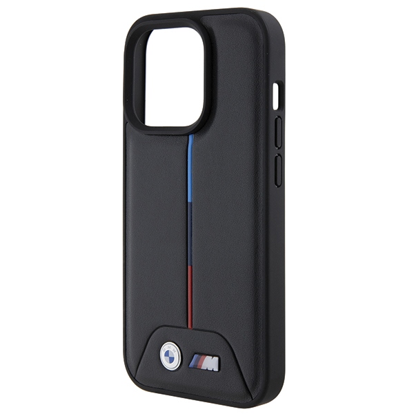 BMW - BMW iPhone 15 Pro Mobilskal MagSafe Quilted Tricolor - Svart
