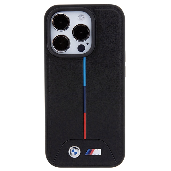 BMW - BMW iPhone 15 Pro Mobilskal MagSafe Quilted Tricolor MagSafe - Svart