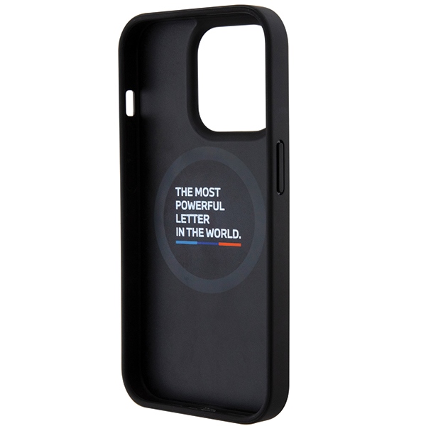BMW - BMW iPhone 15 Pro Mobilskal MagSafe Quilted Tricolor MagSafe - Svart